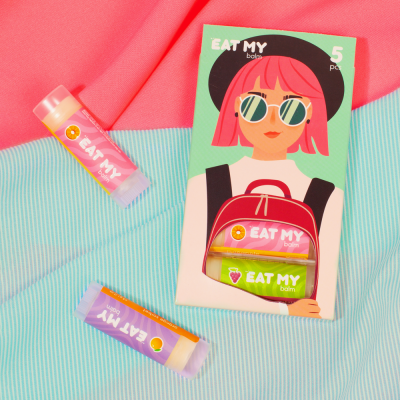 EAT MY balm set confidence boost - EAT MY набор бальзамов для губ "Заряд уверенности", 5 шт