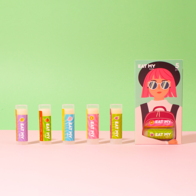 EAT MY balm set confidence boost - EAT MY набор бальзамов для губ "Заряд уверенности", 5 шт